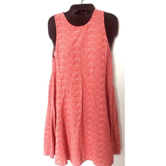 Old Navy Women Size Medium Dress SL Woven Swing Warm Combo Dress Keyhole Back - Picture 1 of 6